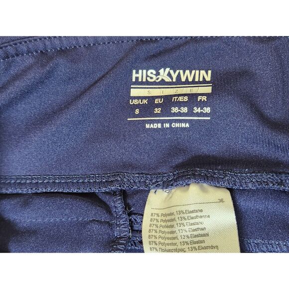 HISKYWIN Small Women’s Activewear Pants – Long Inseam, Navy Blue - Picture 5 of 7